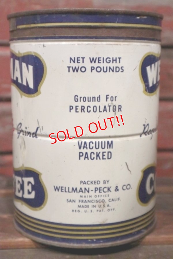 画像3: dp-210301-64 WELLMAN COFFEE / Vintage Tin Can