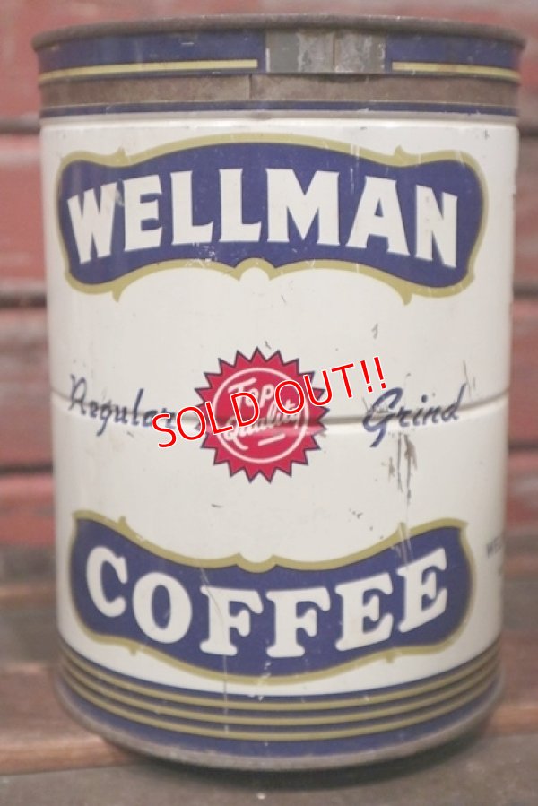 画像2: dp-210301-64 WELLMAN COFFEE / Vintage Tin Can