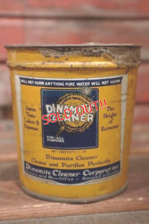 画像1: dp-210301-46 DINAMITE CLEANER / Vintage Tin Can