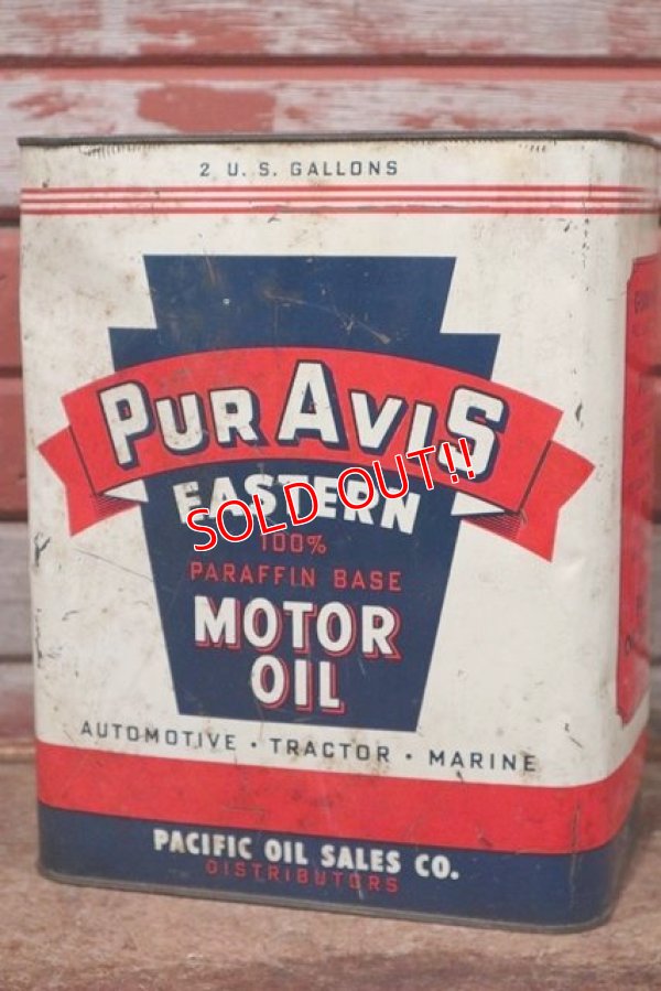 画像2: dp-210301-38 PUR AVIS EASTERN / 2 GALLONS MOTOR OIL Can