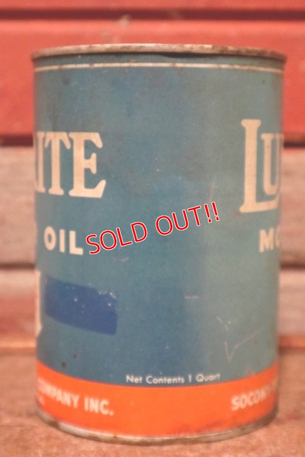 画像5: dp-210301-31 Mobil / LUBRITE 1940's Motor Oil Can