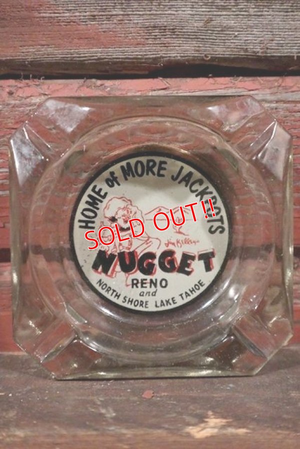 画像2: dp-210401-22 Home of More Jackpots NUGGET / Vintage Glass Ashtray