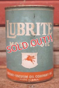 dp-210301-31 Mobil / LUBRITE 1940's Motor Oil Can