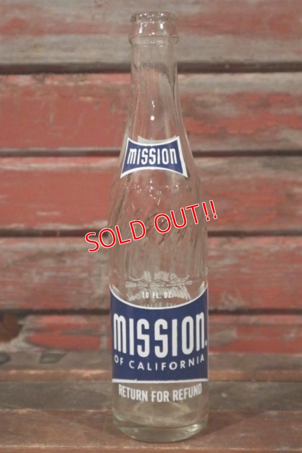 画像1: dp-210301-89 MISSION / 1960's 10 FL.OZ Bottle