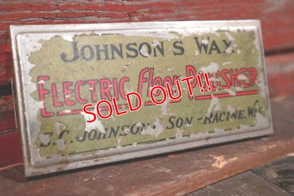 画像1: dp-210401-40 JOHNSON'S WAX / ELECTRIC Floor POLISHER Metal Plate
