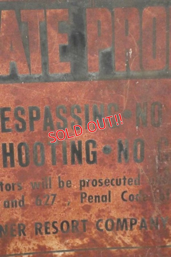 画像3: dp-210401-25 PRIVATE PROPERTY Metal Sign