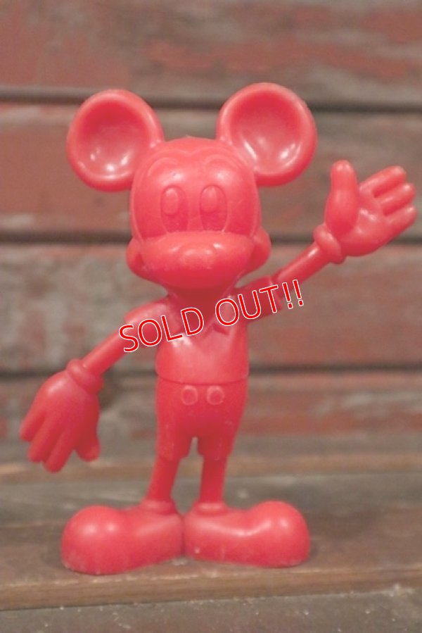 画像1: ct-210301-61 Mickey Mouse / MARX 1970's Plastic Figure (Red)