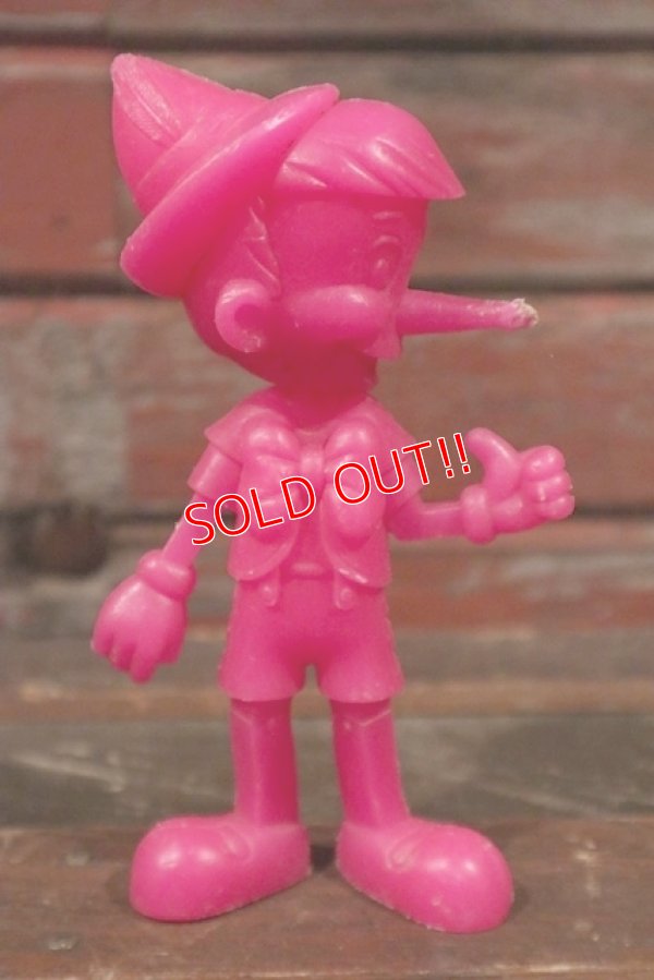 画像1: ct-210301-67 Pinocchio / MARX 1970's Plastic Figure (Pink)