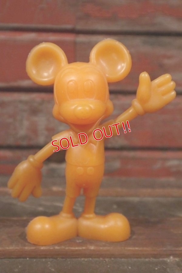 画像1: ct-210301-62 Mickey Mouse / MARX 1970's Plastic Figure (Orange)