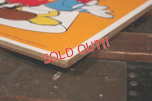 画像7: ct-210201-27 Mickey Mouse & Donald Duck / Playskool 1980's Wood Frame Tray Puzzle