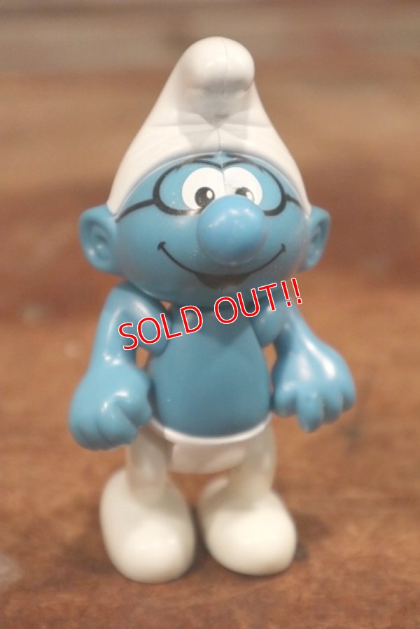 画像1: ct-201101-56 Brainy Smurf / McDonald's 2002 Plastic Figure