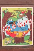 ct-210201-33 Cookie Monster / Playskool 1970's Wood Frame Tray Puzzle