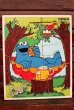 画像1: ct-210201-33 Cookie Monster / Playskool 1970's Wood Frame Tray Puzzle (1)