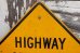 画像2: dp-210401-69 Road Sign "HIGWAY CROSSING AHEAD"  (2)