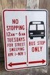 画像1: dp-210401-67 Road Sign "BUS STOP ONLY" (1)