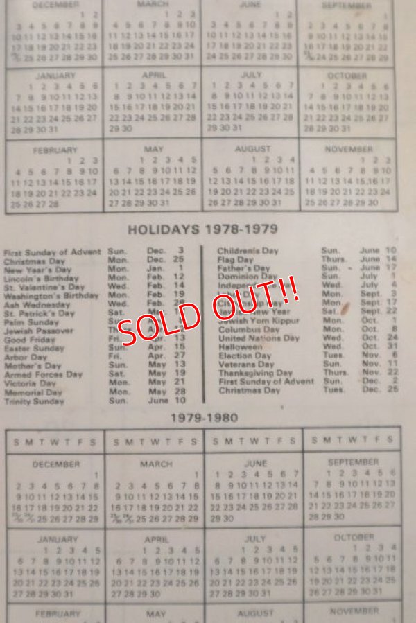 画像5: ct-210401-42 Smokey Bear / 1979 Pocket Calendar