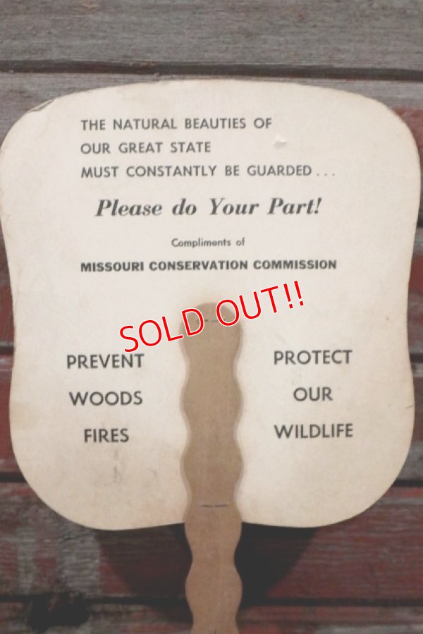画像6: ct-210401-43 Smokey Bear / 1950's Paper Fan
