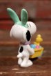 画像4: ct-210401-54 Snoopy / Whitman's 1997 PVC "Easter Bunny Cart (Green ear)" (4)