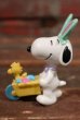 画像3: ct-210401-54 Snoopy / Whitman's 1997 PVC "Easter Bunny Cart (Green ear)" (3)