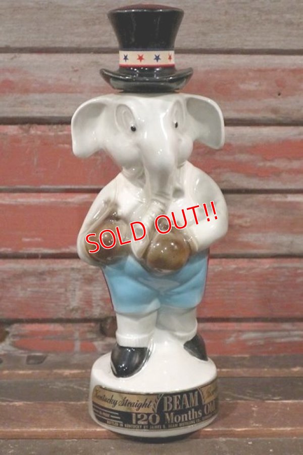 画像1: ct-210401-84 JIM BEAM / Republican Party Elephant 1964 Decanter