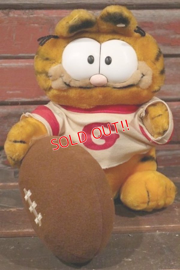 画像1: ct-210501-16 Garfield / DAKIN 1980's Plush Doll "Football"