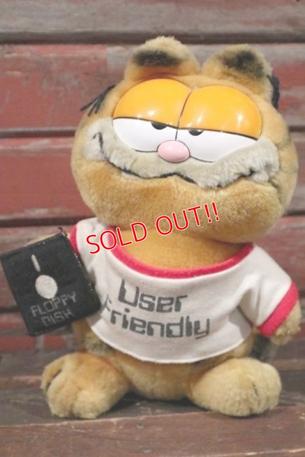 画像1: ct-210501-18 Garfield / DAKIN 1980's Plush Doll "Floppy Disk"