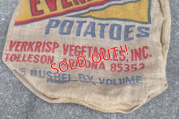 画像4: dp-210401-66 ARIZONA EVERKRISP POTATOES / Vintage Burlap Bag