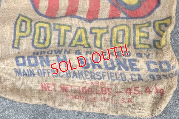 画像4: dp-210401-66 CALIFORNIA DHS POTATOES / Vintage Burlap Bag