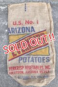 dp-210401-66 ARIZONA EVERKRISP POTATOES / Vintage Burlap Bag