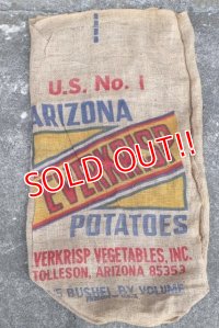 dp-210401-66 ARIZONA EVERKRISP POTATOES / Vintage Burlap Bag