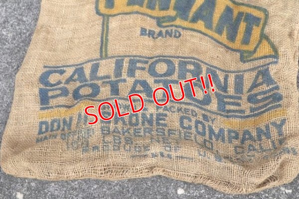 画像4: dp-210401-66 ARVIN GOLD PENNANT / Vintage Burlap Bag