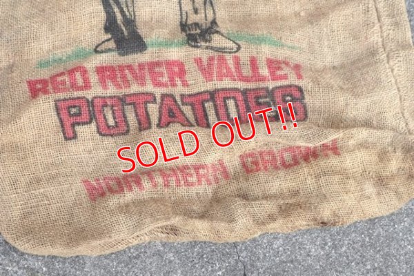 画像4: dp-210401-66 RED RIVER VALLEY POTATOES / Vintage Burlap Bag