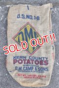 dp-210401-66 OMC BRAND POTATOES / Vintage Burlap Bag