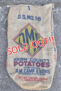 dp-210401-66 OMC BRAND POTATOES / Vintage Burlap Bag
