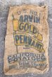 画像1: dp-210401-66 ARVIN GOLD PENNANT / Vintage Burlap Bag (1)