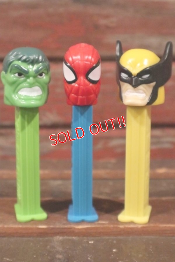 画像1: pz-130917-04 Spiderman,Hulk,Wolverine / PEZ Dispenser Set