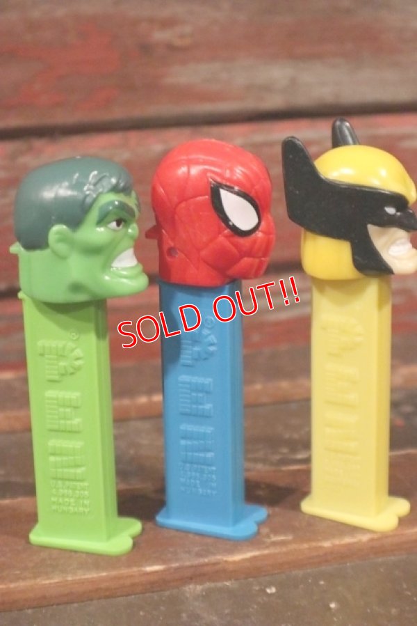 画像3: pz-130917-04 Spiderman,Hulk,Wolverine / PEZ Dispenser Set