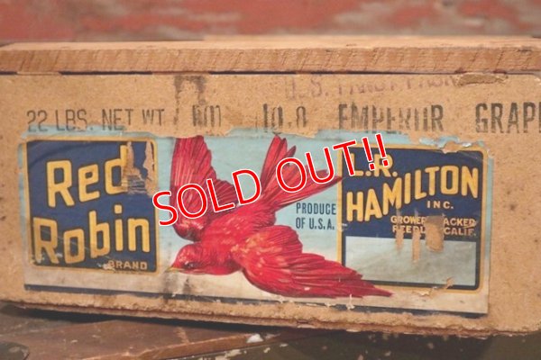 画像2: dp-210401-11 Red Robin L.R.HAMILTON,INC. / Vintage Wood Box