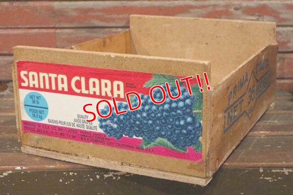 画像1: dp-210401-14 SANTA CLARA / Vintage Wood Box