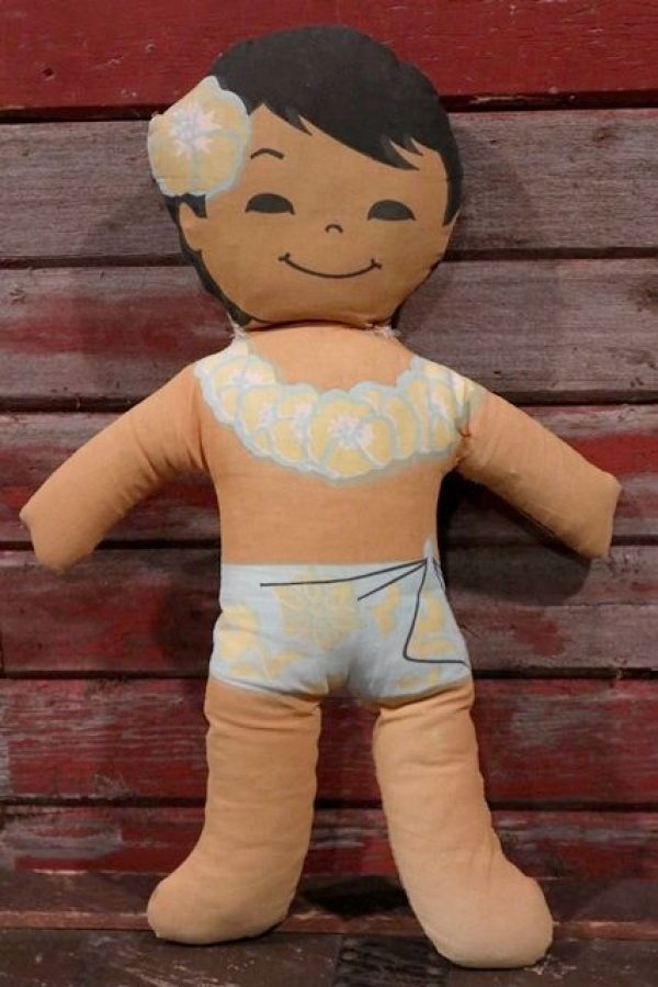 画像1: ct-201201-54 C&H Sugar / 1970's Hawaiian Boy Pillow Doll