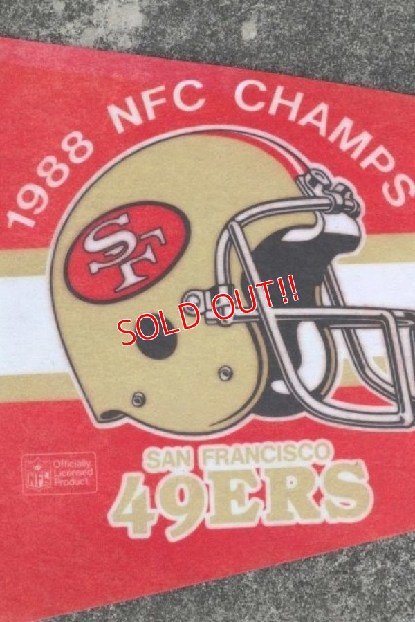 画像2: ct-210401-106 SAN FRANCISCO 49ERS / 1988 NFC CHAMPIONS Pennant