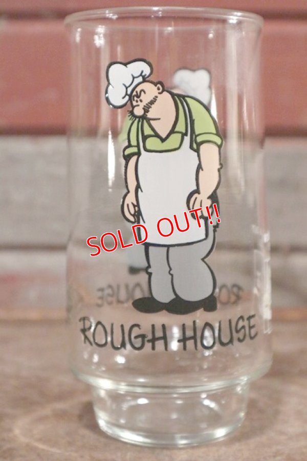 画像1: ct-210501-62 Popeye / Coca Cola 1975 Glass "Rough House"