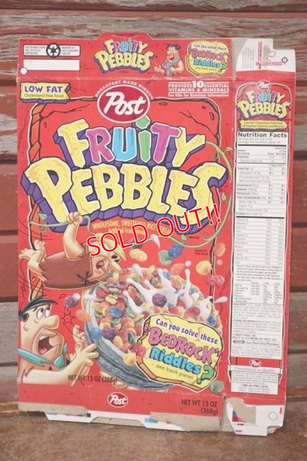 画像1: ct-201114-92 The Flintstones / Post 1996 Fruity Pebbles Cereal Box