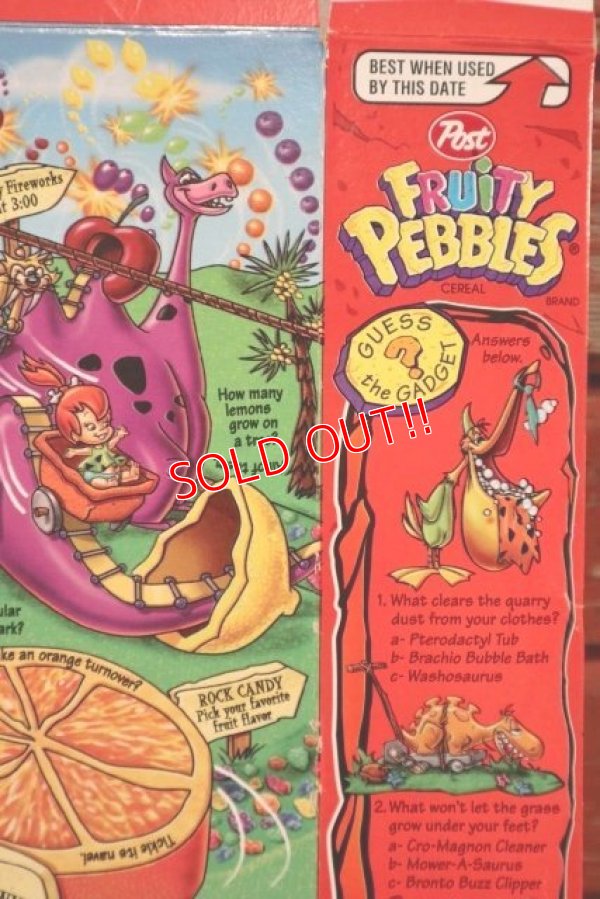 画像7: ct-201114-92 The Flintstones / Post 1996 Fruity Pebbles Cereal Box