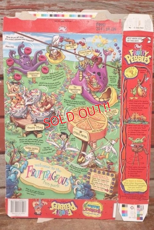 画像4: ct-201114-92 The Flintstones / Post 1996 Fruity Pebbles Cereal Box
