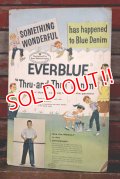 dp-210601-01 Good Housekeeping / 1950's "EVERBLUE" Denim Cardboard Sign