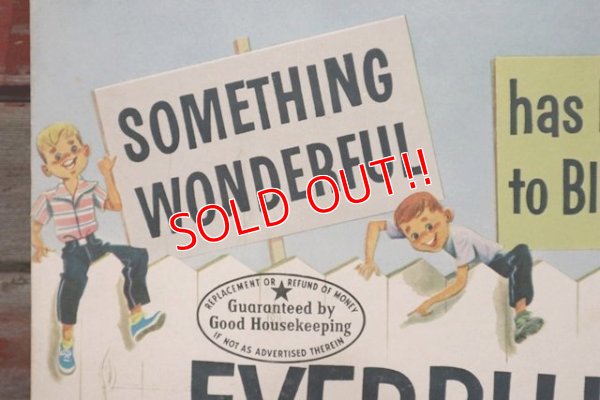 画像2: dp-210601-01 Good Housekeeping / 1950's "EVERBLUE" Denim Cardboard Sign