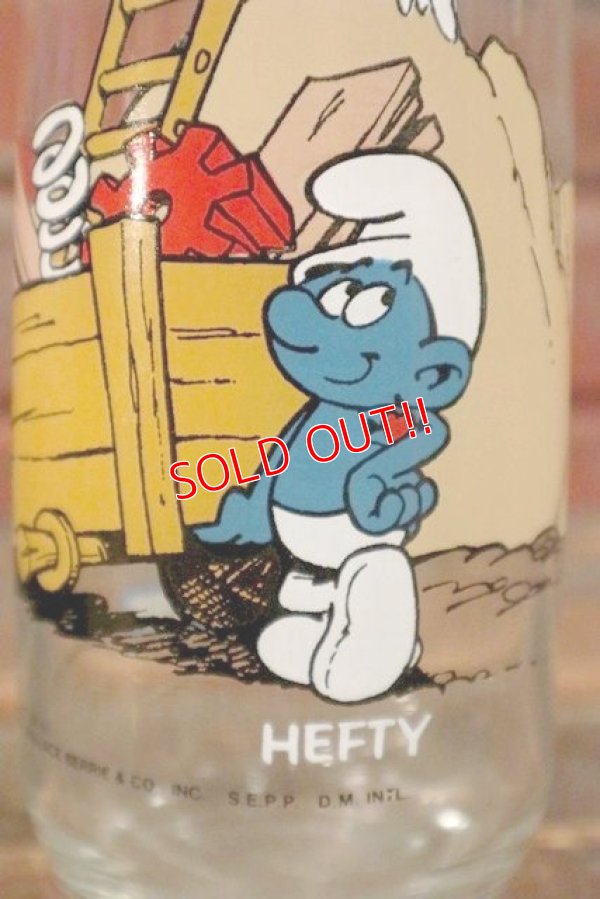 画像2: gs-141101-67 SMURF / Hardee's 1982 Glass "HEFTY"