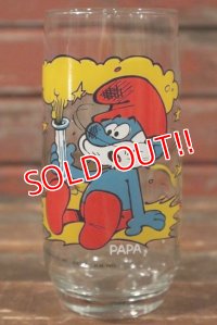 gs-141101-190 SMURF / Hardee's 1982 Glass "PAPA"