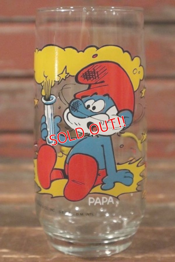 画像1: gs-141101-190 SMURF / Hardee's 1982 Glass "PAPA"